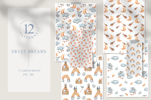12 Watercolor Bunny Seamless Patterns: A Versatile Resource for Creative Designers