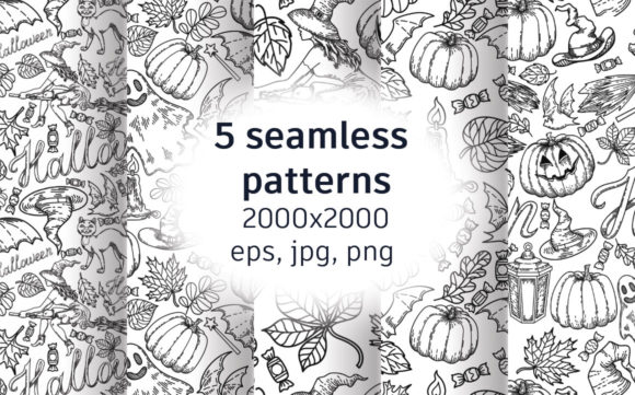 5 Halloween Seamless Patterns: A Creative Solution for Seasonal Design Needs