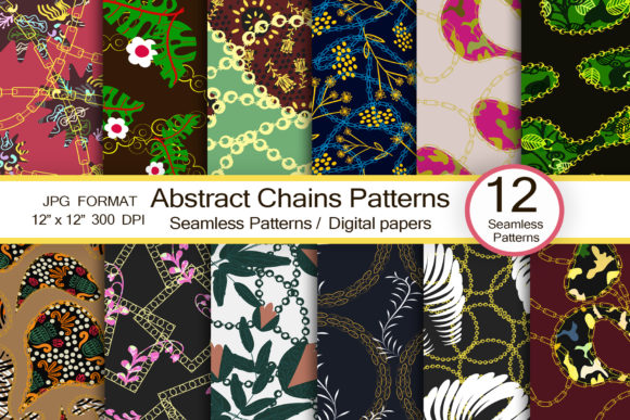 Abstract Chains Patterns Designs: A Creative Resource for Modern Designers