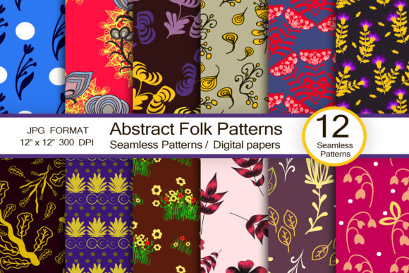 Abstract Folk Patterns, Scrapbook: A Creative Resource for Modern Designers