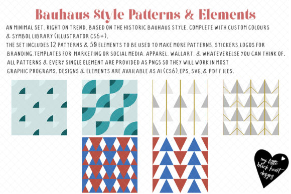 Bauhaus Style Patterns Elements: A Modern Take on a Classic Design Language