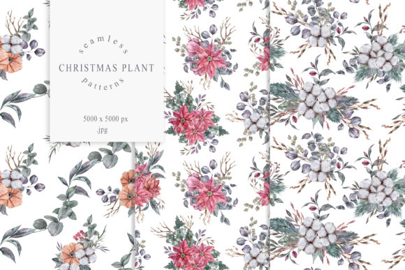Christmas Floral Seamless Patterns: A Creative Resource for Holiday Design