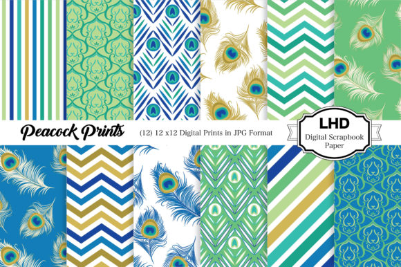 Digital Paper Peacock Feather Patterns: A Versatile Resource for Creativity and Design
