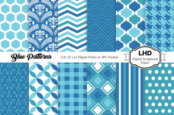 Discover the Beauty of Digital Paper - Blue Patterns