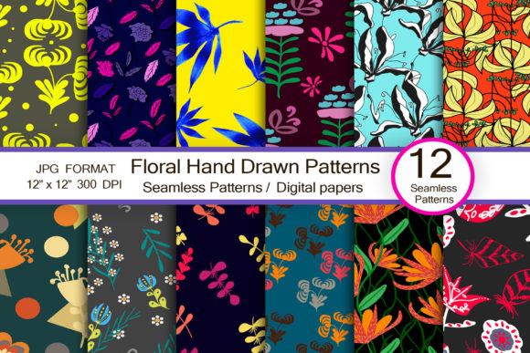 Floral Hand Drawn Patterns