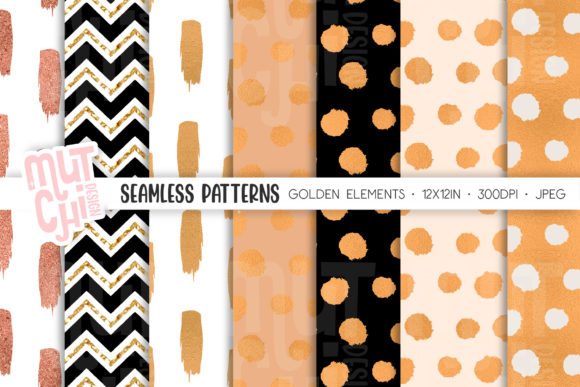 Golden Chic Seamless Patterns