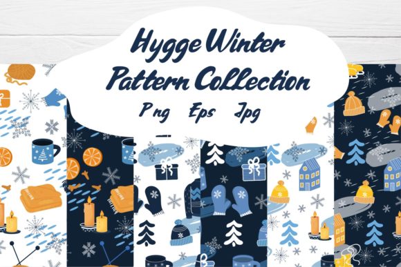 Hygge Winter Seamless Patterns: A Cozy Resource for Creative Projects