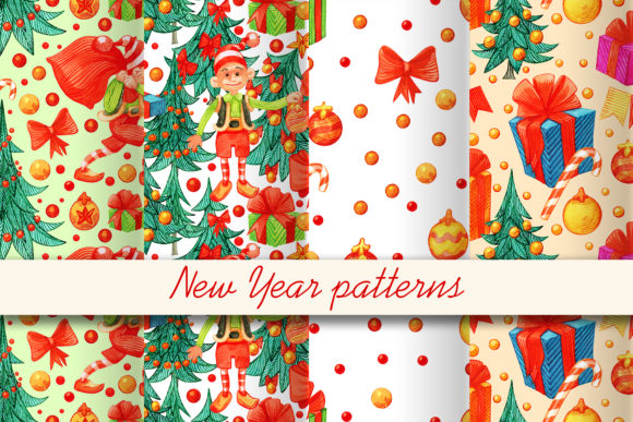 New Year Patterns: A Retro-Inspired Holiday Design Collection