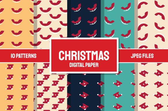 Seamless Sock and Sleigh Patterns for Creative Design