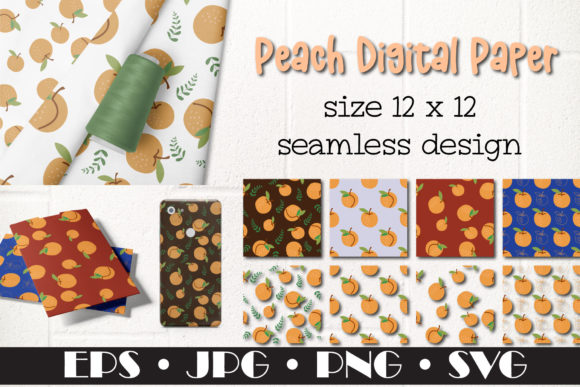 Unlocking Creativity with Peach Digital Paper, Seamless Patterns