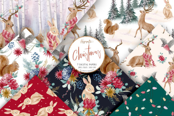 Woodland Christmas Patterns: A Creative Resource for Holiday Design